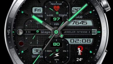 Green HQ hybrid watchface theme