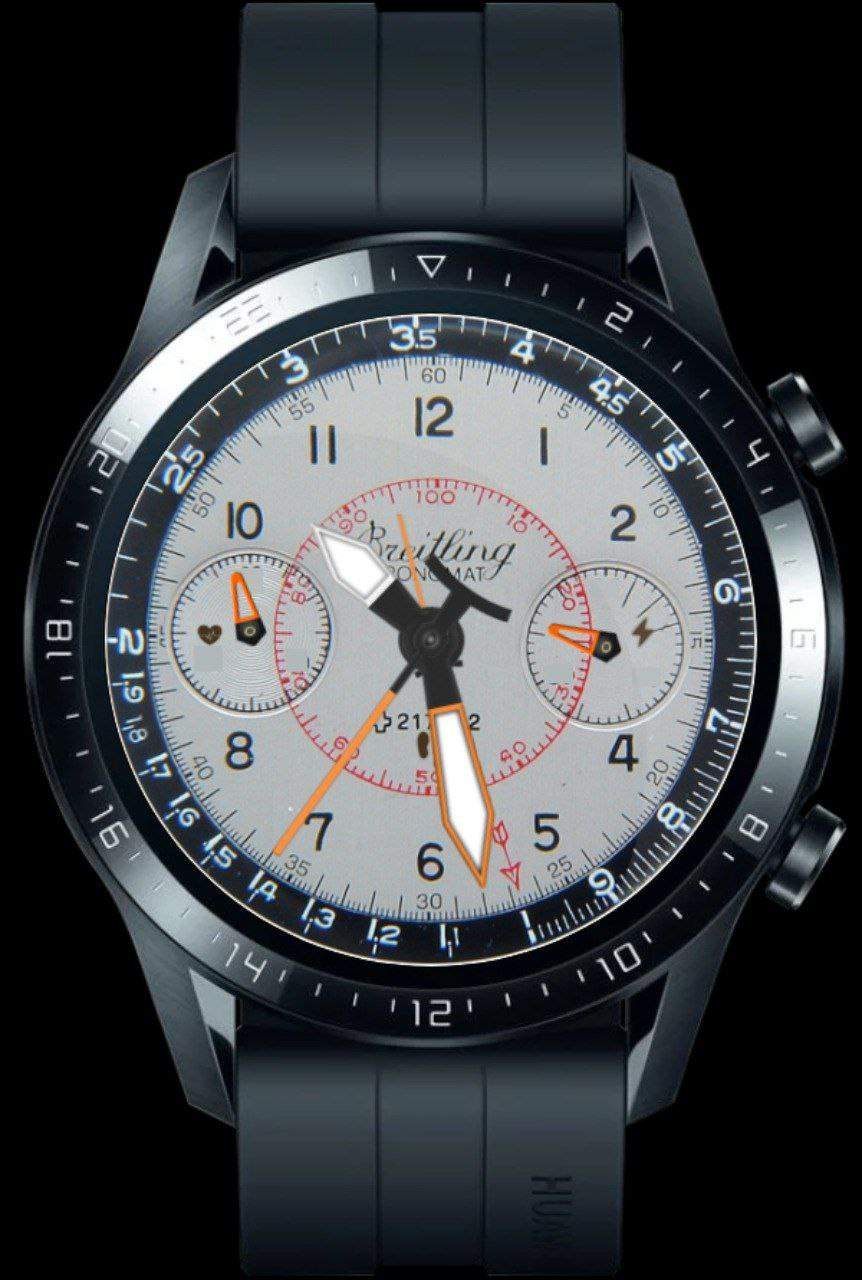 Breitling Chronomat white realistic watch face theme
