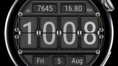 Flips fonts simple elegant digital watch face theme