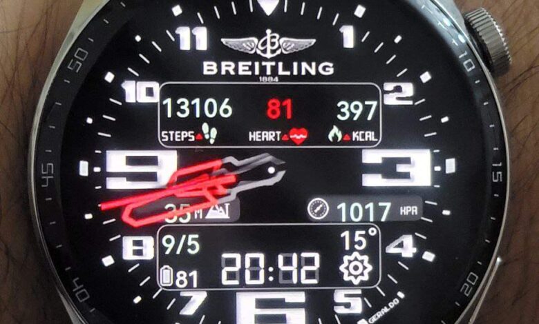 Breitling 1884 realistic black HQ watch face theme