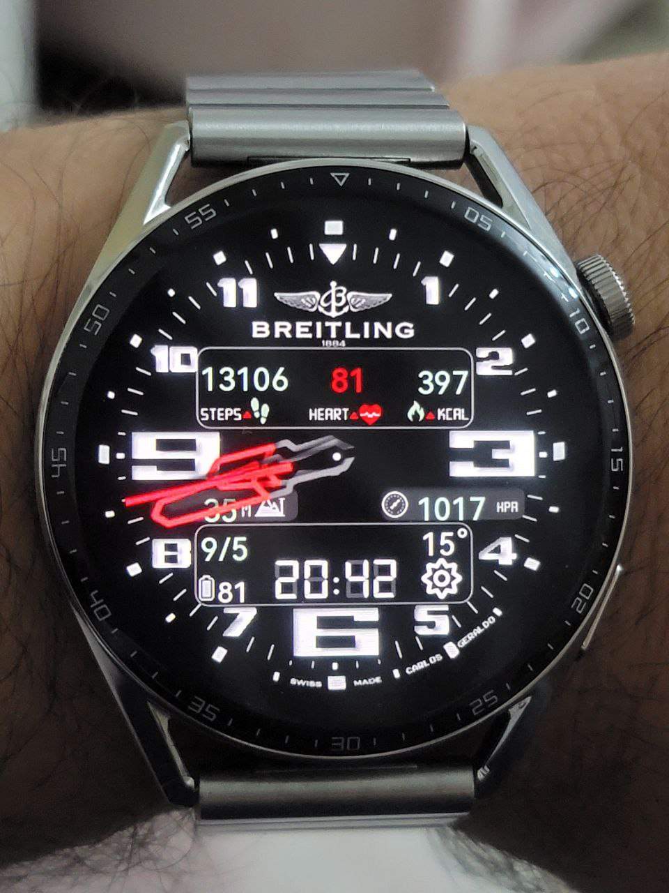 Breitling 1884 realistic black HQ watch face theme