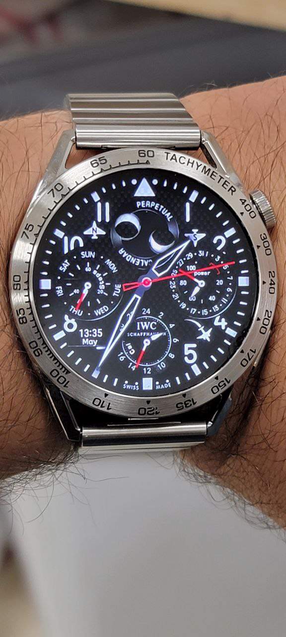 IWC realistic watch face with Moon phase