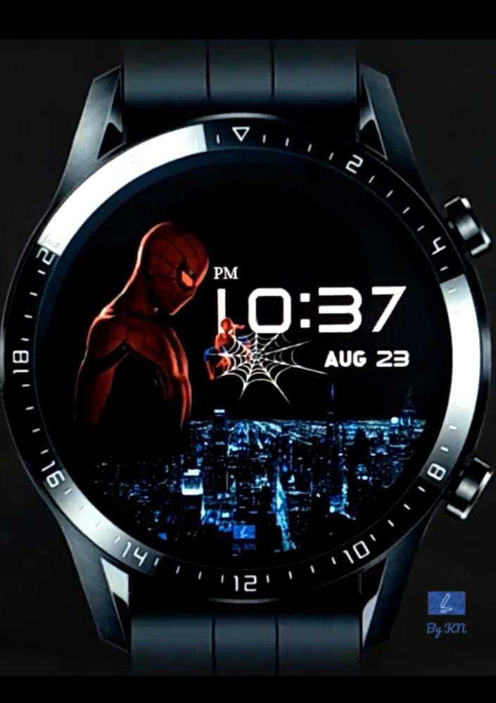 Animated Spiderman digital watch face theme