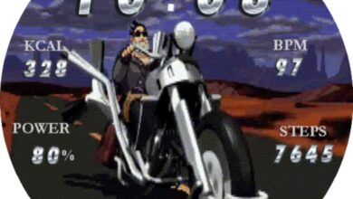 Animated biker amazing digital watch face theme