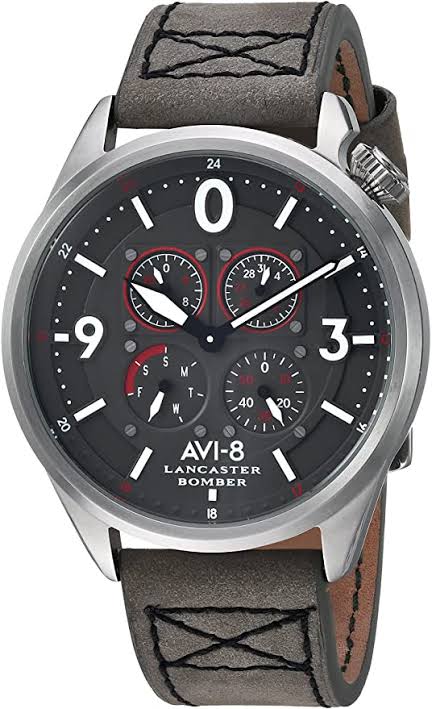 AVI-8 Lancaster bomber realistic ported watch face theme
