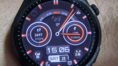 Minimalistic red hybrid watchface theme