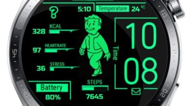Pipboy green digital watch face theme