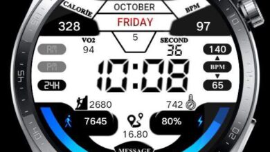 Big LCD unique designed digital watchface theme