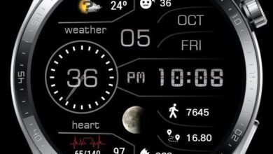 Battery saving dark black digital watchface theme