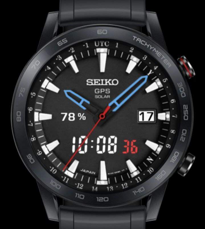 Seiko GPS solor HQ Hybrid watchface theme