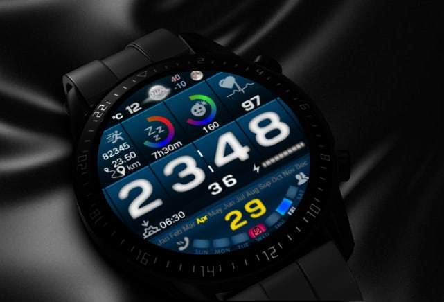 Amazing 3d style digital watch face theme