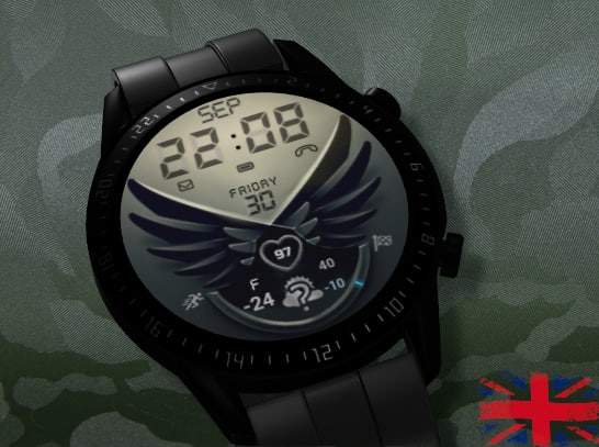 Eagle dawn digital watch face theme