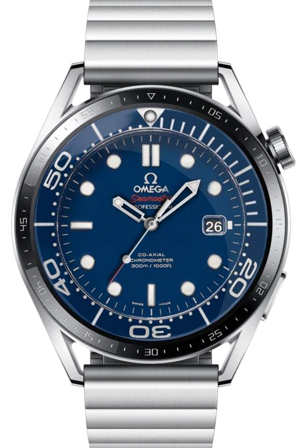 Omega SeaMaster blue HQ realistic watch face theme