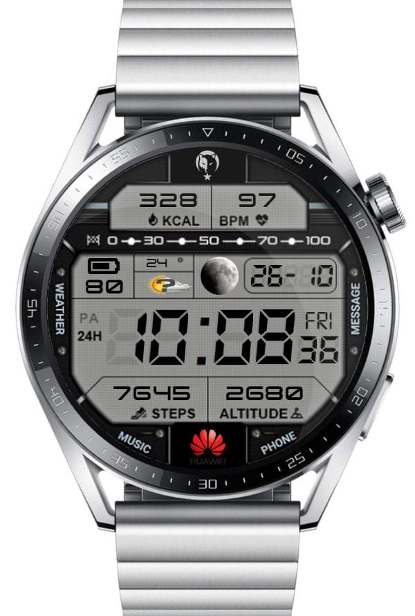 Casio G-Shock ported LCD HQ digital watch face theme