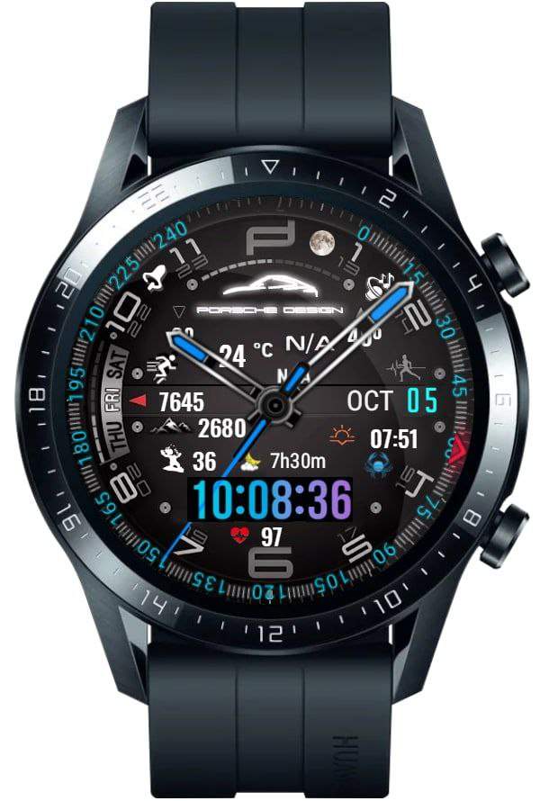 Porsche design updated hybrid watchface theme