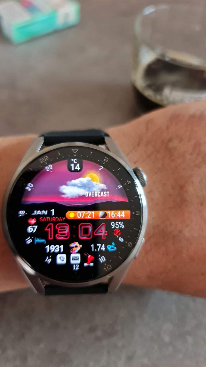 Beautiful weather icons digital watch face theme