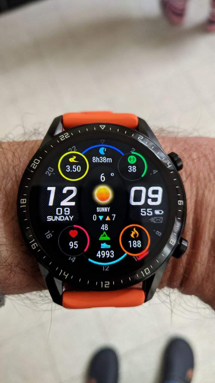 Beautiful colorful digital watch face theme