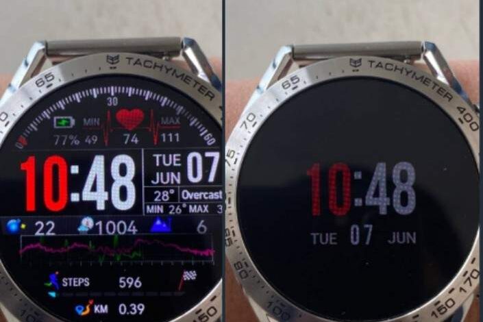 Amazing HQ digital watch face with progress bar and AOD