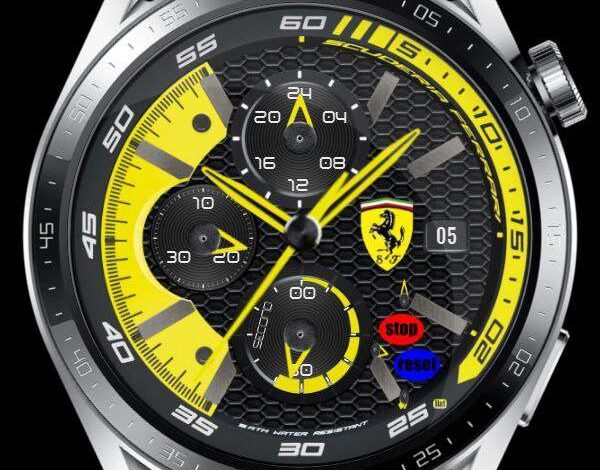 Ferrari world chronograph watch face theme