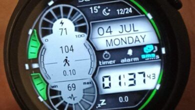 Fitness lovers digital watch face theme