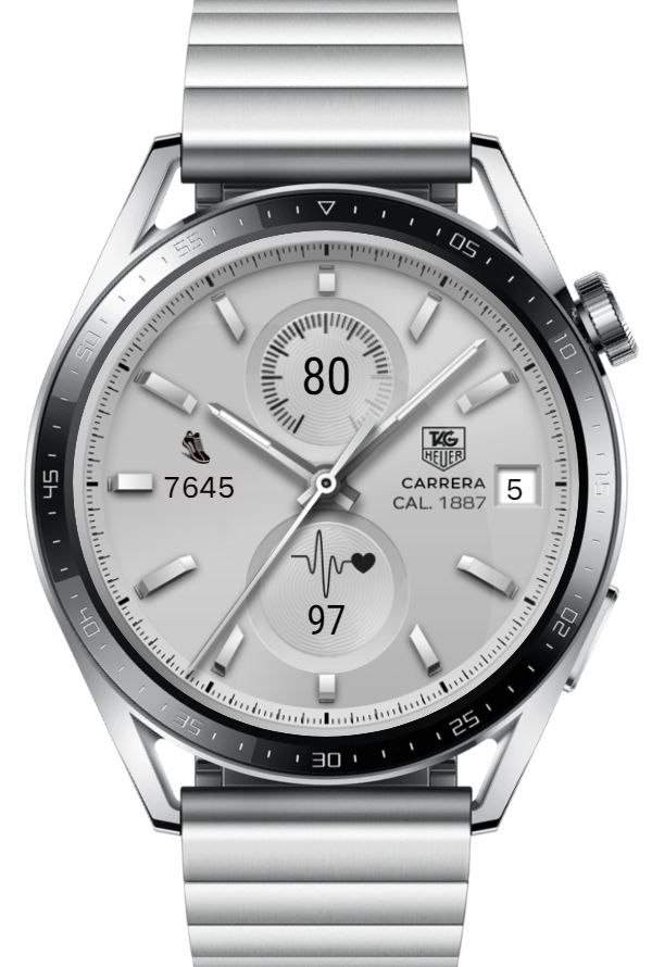 Carrera tag heuer white ultra realistic HQ watch face theme