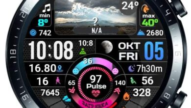 Beautiful weather icons digital watch face theme