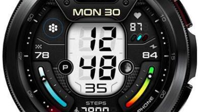 Samsung ported High quality digital watch face theme