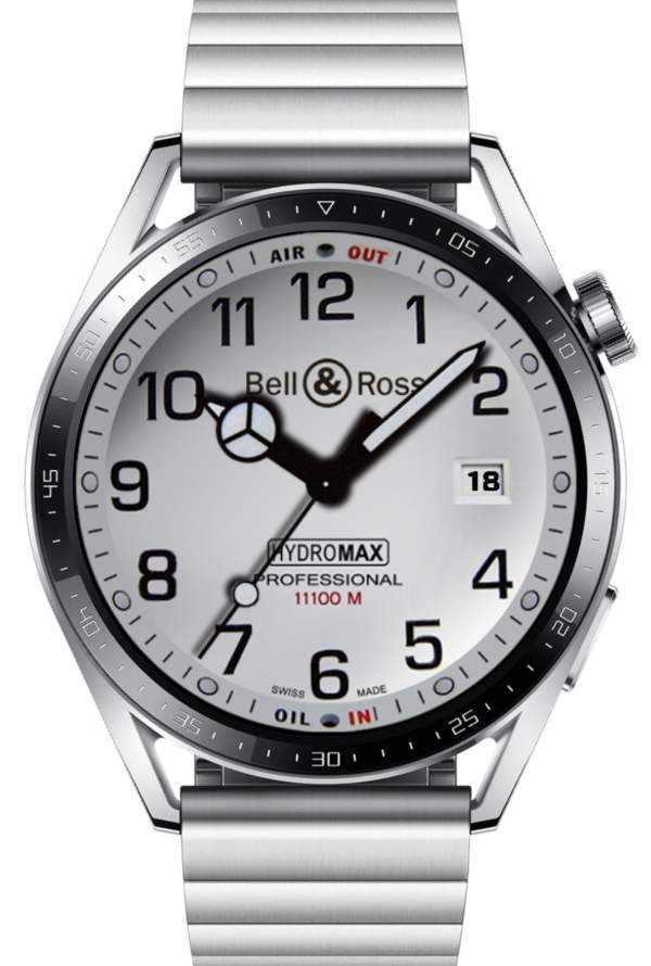 Bell and Ross hydromax realistic watch face theme