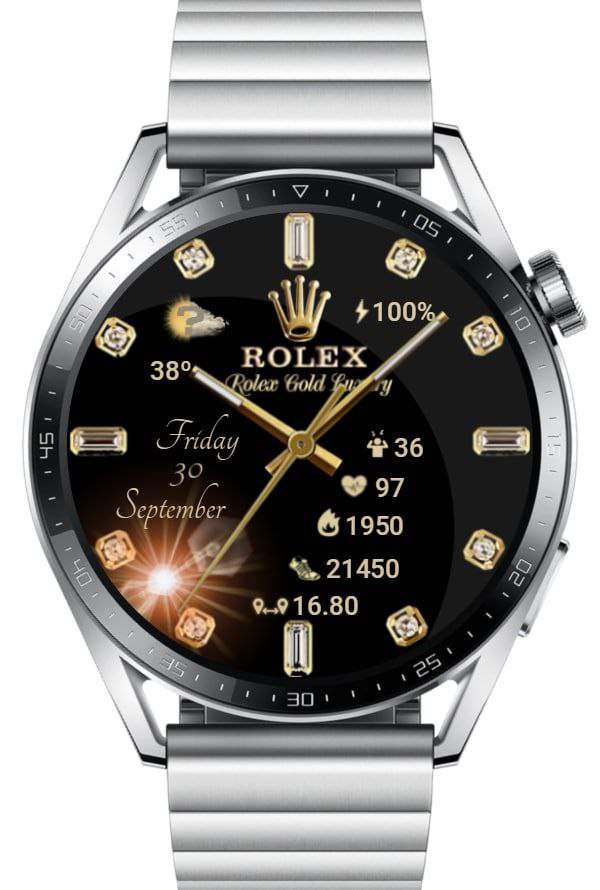 Rolex golden HQ Hybrid watchface theme