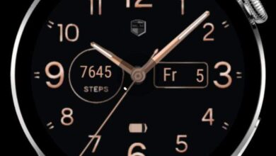 Royal bronze analog watch face theme