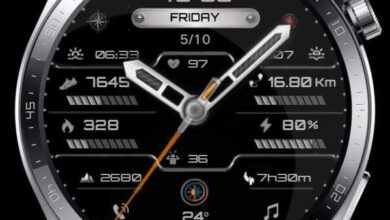 Black HQ hybrid watchface theme