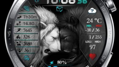 Lions roaring digital watch face theme