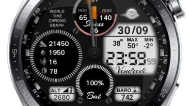 Titanium series upgraded HQ hybrid watchface theme