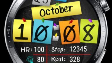 Pin board digital watch face theme