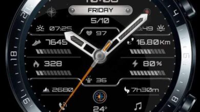Darkest black hybrid watchface theme