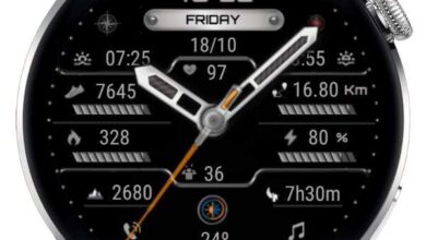 Pitch black hybrid watchface theme