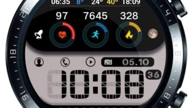 Unique LCD digital watch face theme