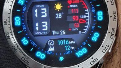 Navy radar system digital watch face theme