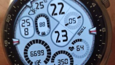 Unique designed white digital watchface theme