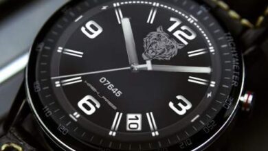 Tiger black hybrid watchface theme