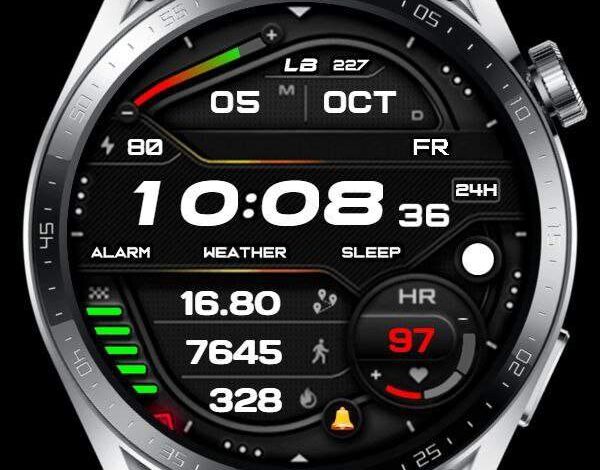 Samsung ported HQ digital watch face theme