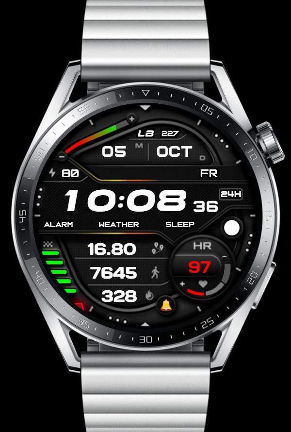 Samsung ported HQ digital watch face theme