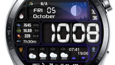 Night weather HQ digital watch face theme