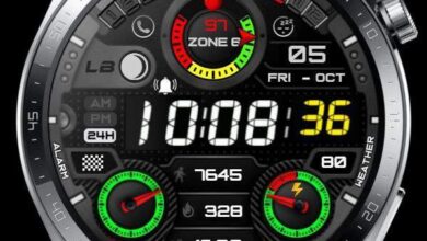 Aggressive red digital watch face theme
