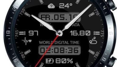 World time swiss made digital watch face theme