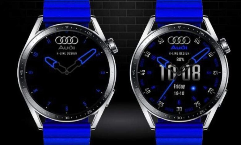 Audi blue HQ watch face theme