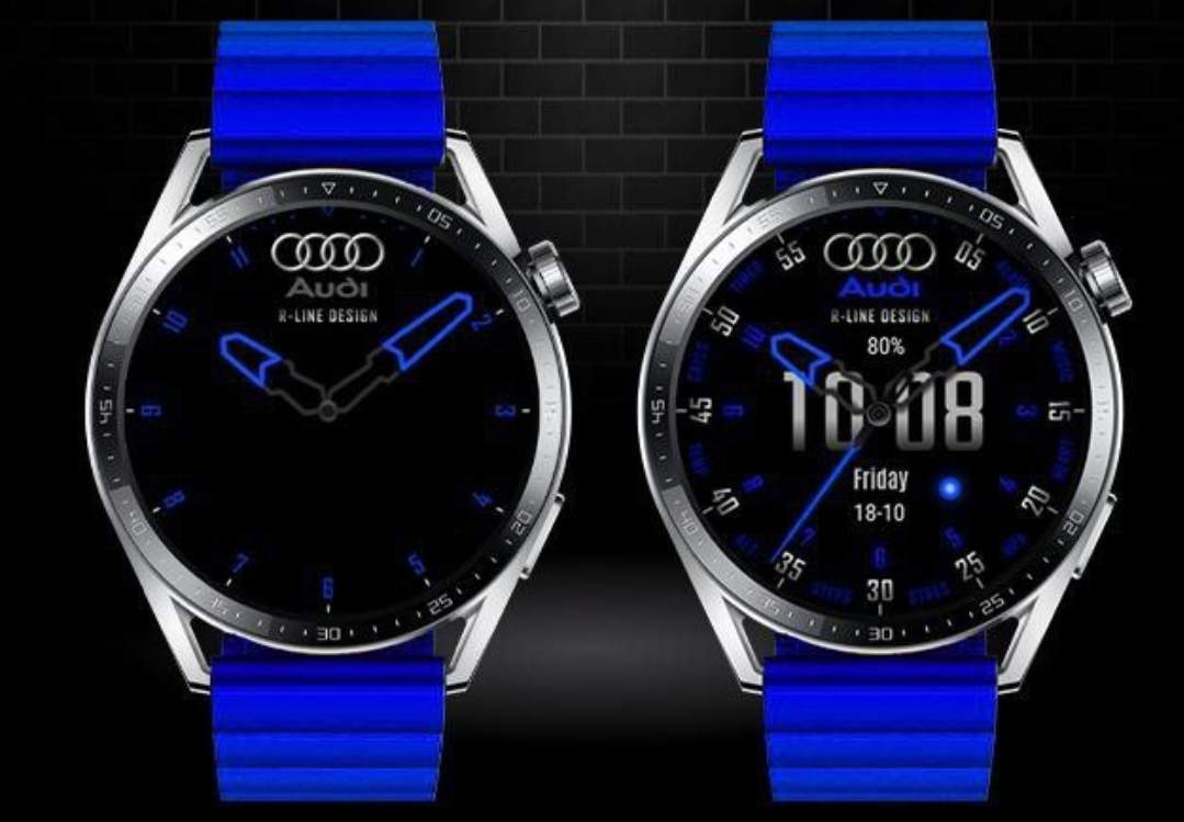 Audi blue HQ watch face theme