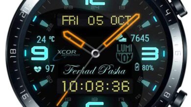 Blue neon luminox HQ watch face theme