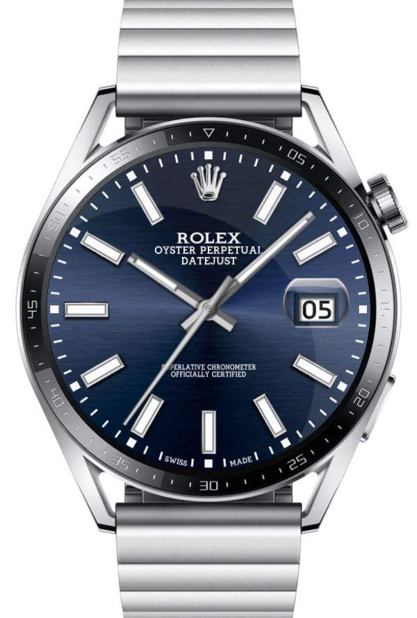 Rolex blue HQ realistic watch face theme