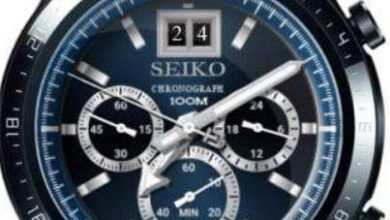 Seiko chrono blue HQ realistic watch face theme